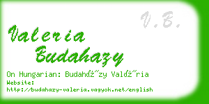 valeria budahazy business card
